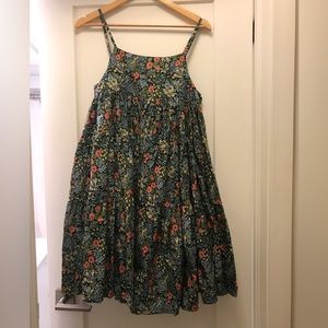 Floral linen mini dress